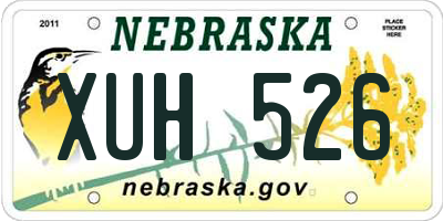 NE license plate XUH526