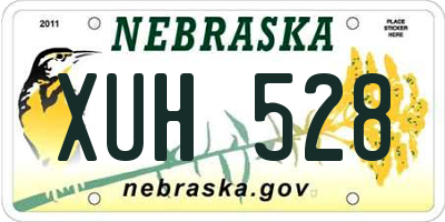 NE license plate XUH528