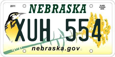 NE license plate XUH554