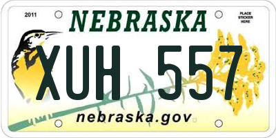 NE license plate XUH557