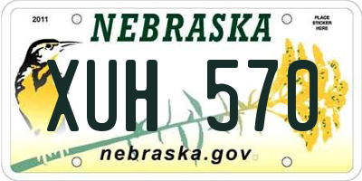 NE license plate XUH570
