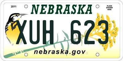 NE license plate XUH623