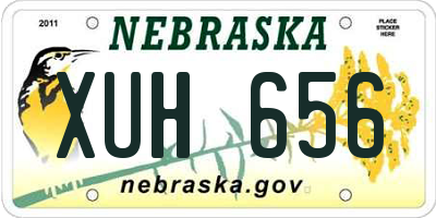 NE license plate XUH656