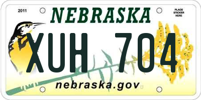 NE license plate XUH704