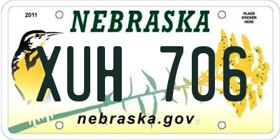 NE license plate XUH706