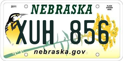 NE license plate XUH856