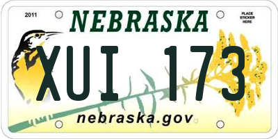 NE license plate XUI173