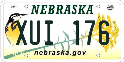 NE license plate XUI176