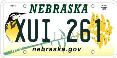 NE license plate XUI261