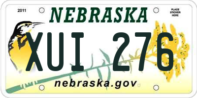 NE license plate XUI276