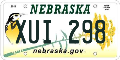 NE license plate XUI298