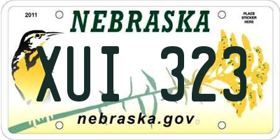 NE license plate XUI323