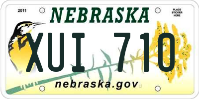 NE license plate XUI710