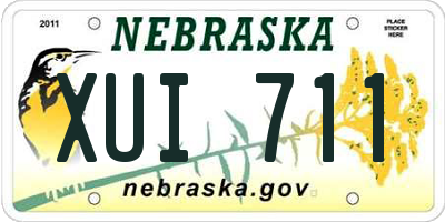 NE license plate XUI711