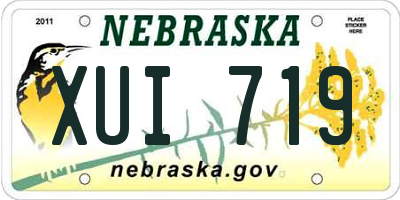 NE license plate XUI719
