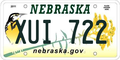 NE license plate XUI722