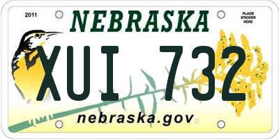 NE license plate XUI732