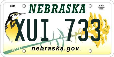 NE license plate XUI733
