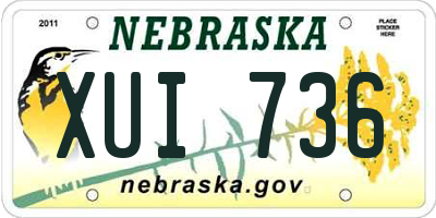 NE license plate XUI736