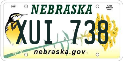 NE license plate XUI738