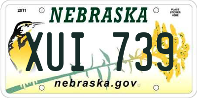 NE license plate XUI739