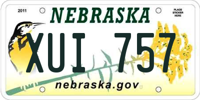 NE license plate XUI757