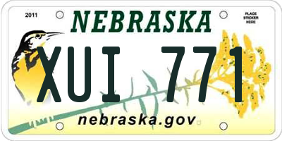 NE license plate XUI771