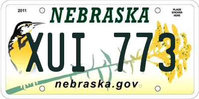 NE license plate XUI773