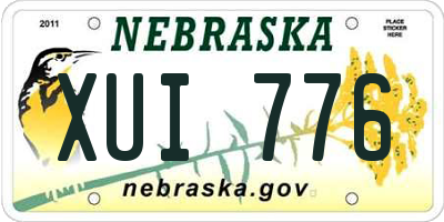 NE license plate XUI776
