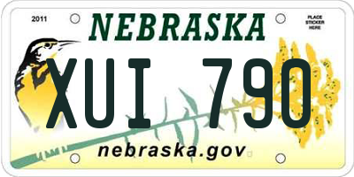 NE license plate XUI790