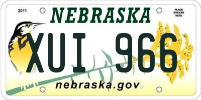 NE license plate XUI966