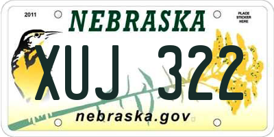 NE license plate XUJ322
