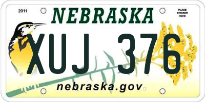NE license plate XUJ376