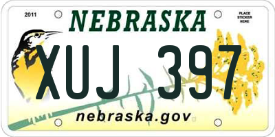 NE license plate XUJ397