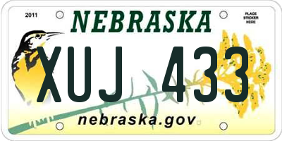 NE license plate XUJ433