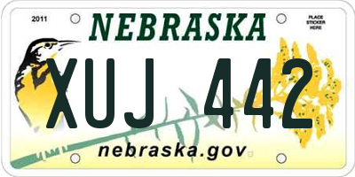 NE license plate XUJ442