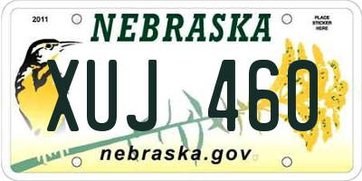 NE license plate XUJ460