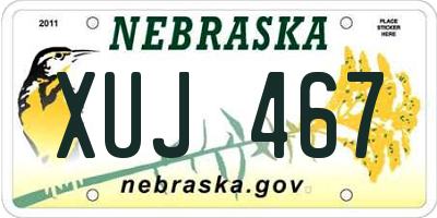 NE license plate XUJ467