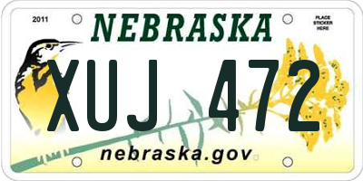 NE license plate XUJ472