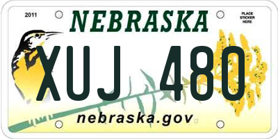 NE license plate XUJ480