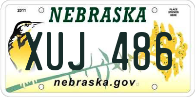 NE license plate XUJ486