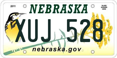 NE license plate XUJ528