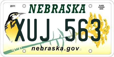 NE license plate XUJ563