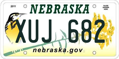NE license plate XUJ682