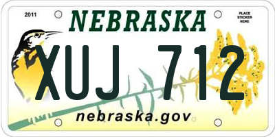 NE license plate XUJ712