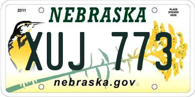 NE license plate XUJ773