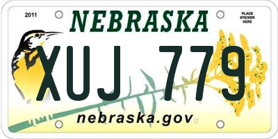 NE license plate XUJ779