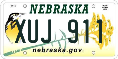NE license plate XUJ911