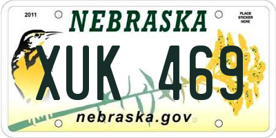 NE license plate XUK469