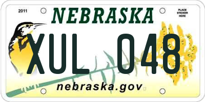 NE license plate XUL048